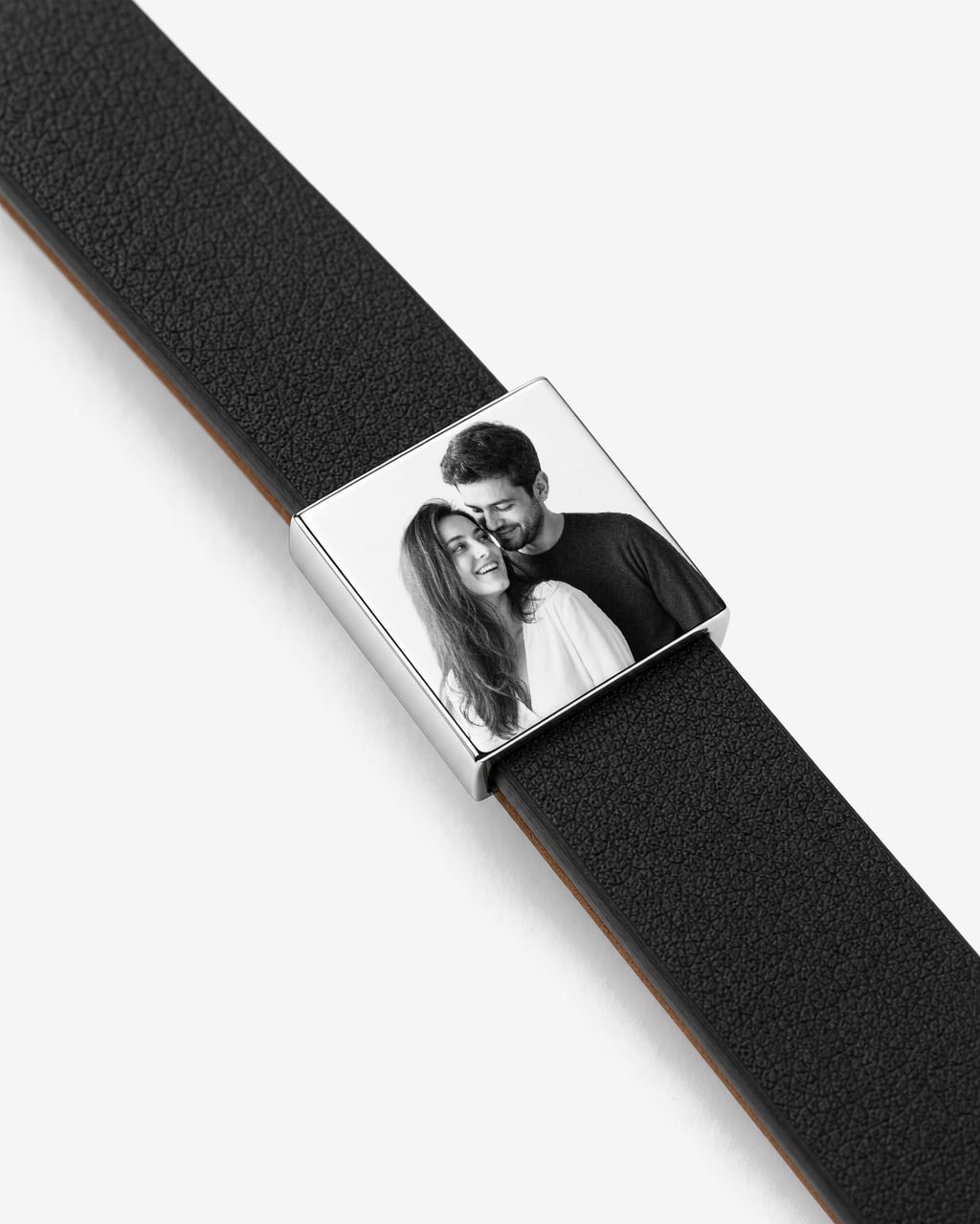 Pandantiv Leonis personalizat cu poză - Argintiu placat cu rodiu - imagine 2