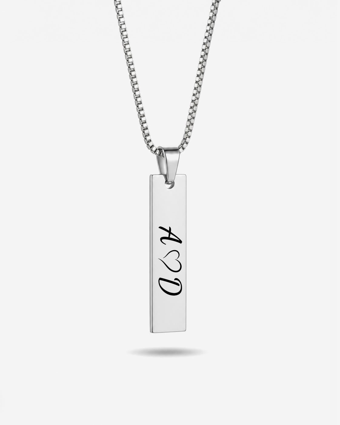 Lantisor Linea cu doua initiale gravate