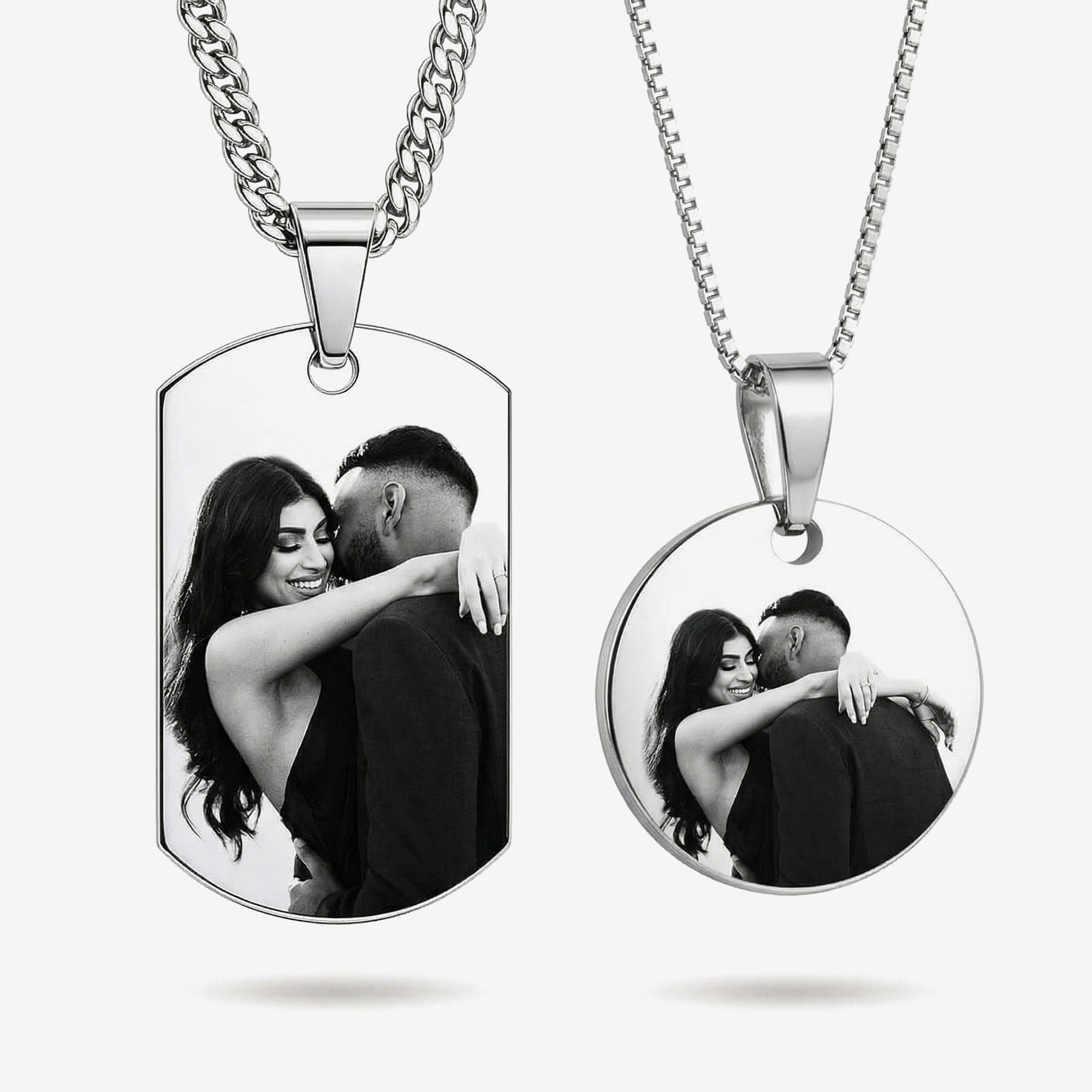 Set Coliere Army si Luna gravate cu poza