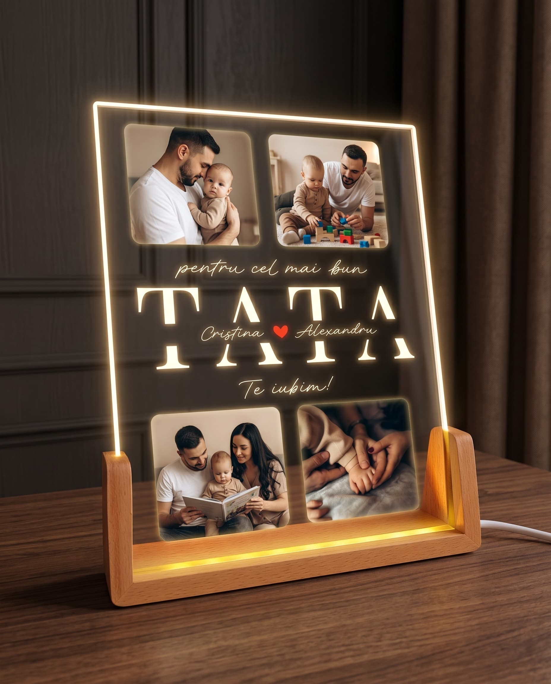 Detaliu tablou LED personalizat Cadolia