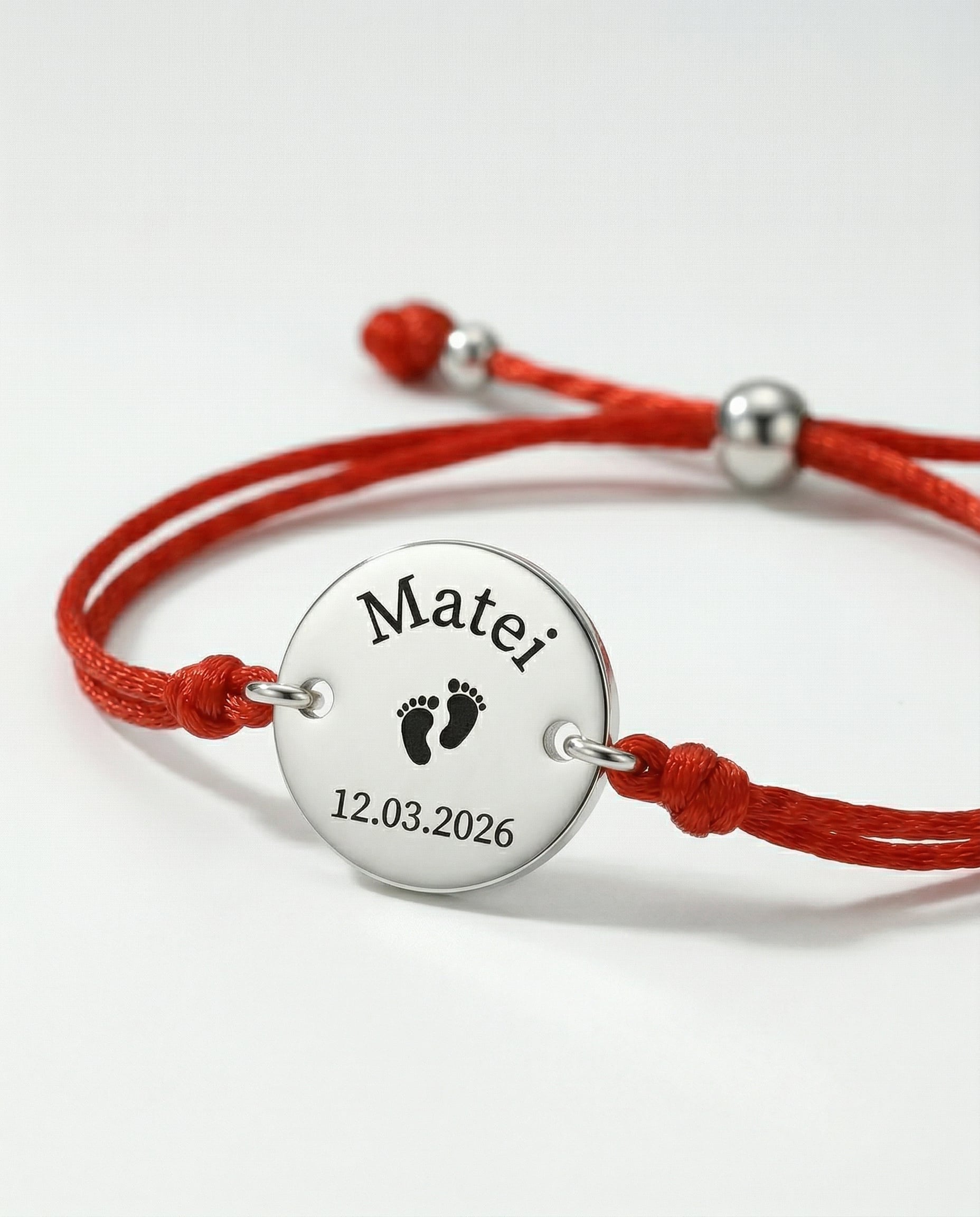 Bratara Luna cu snur rosu bebeluși