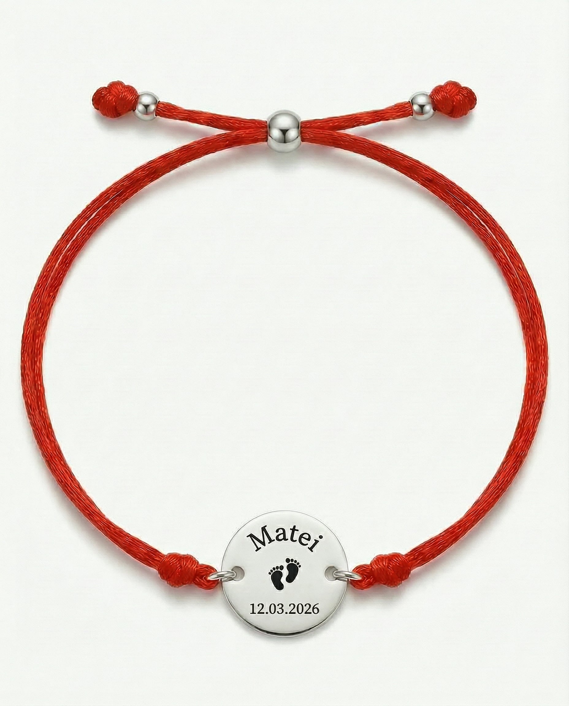 Bratara Luna cu snur rosu bebeluși