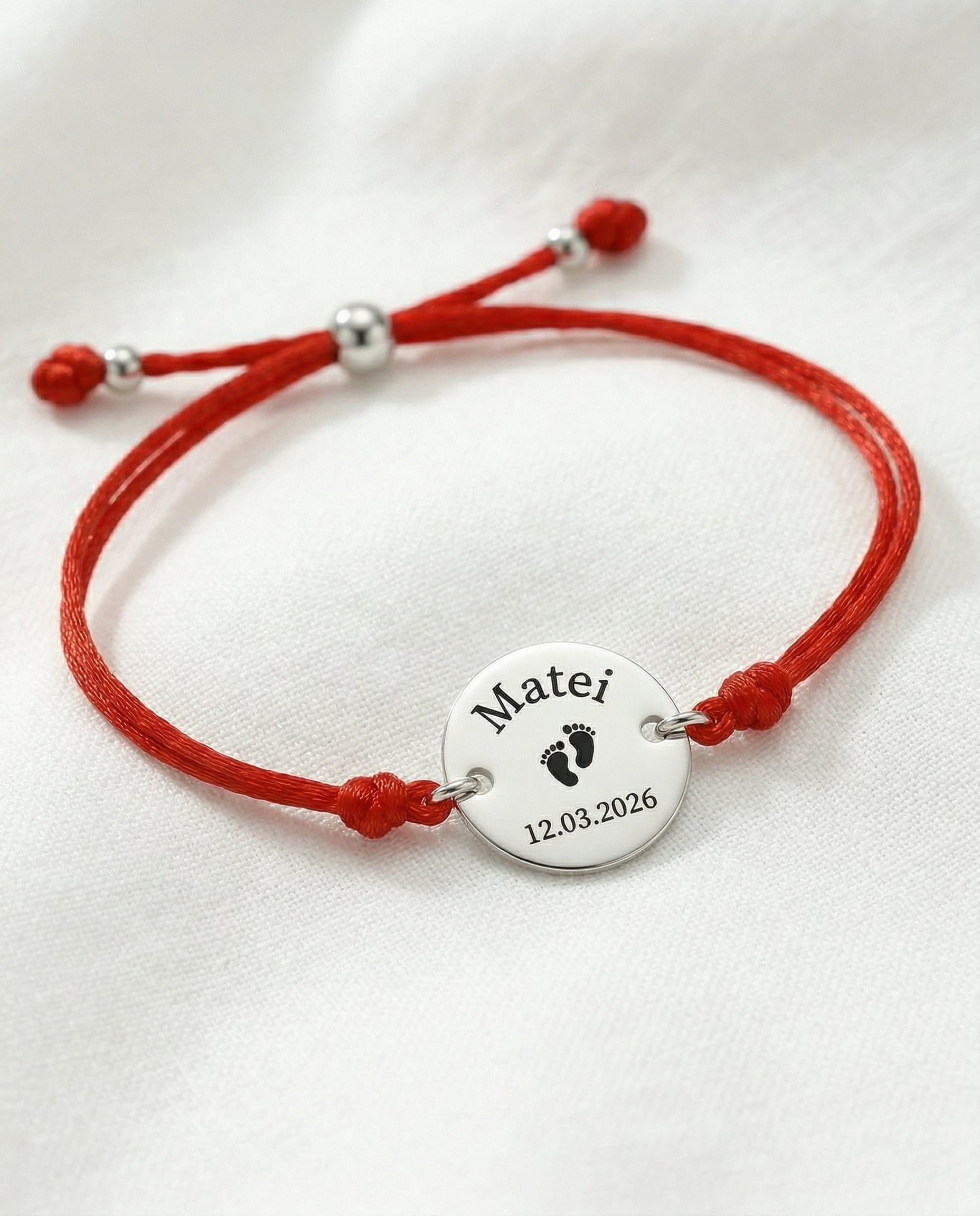 Bratara Luna cu snur rosu bebeluși